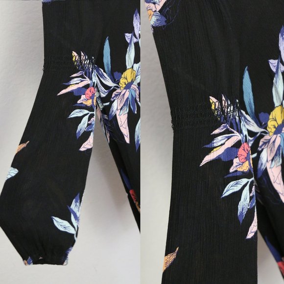 Free People Tree Swing Tunic Mini Dress S Night Combo Orchid Vibrant Floral $128 - Picture 10 of 16